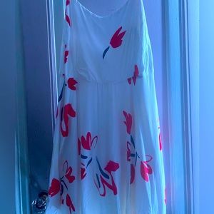 Altered XXL White Floral Dress